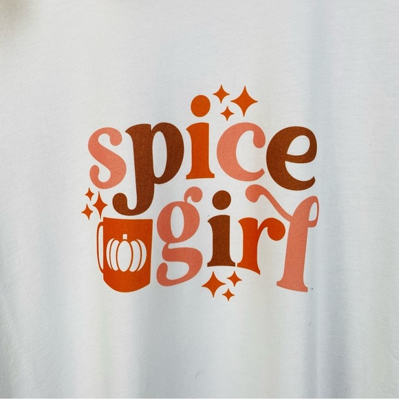 πBella Canvas Fall Spice Girl White graphic Tee size Large - Picture 4 of 7